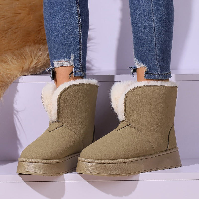 HelloBoots echte schapenhuid wol met effen kleur winterlaarzen