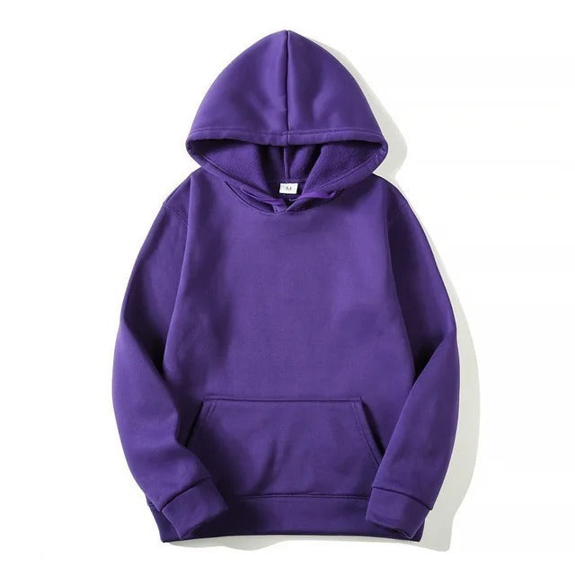 Aurora Katoenen Hoodie met Effen Kleur en Capuchon