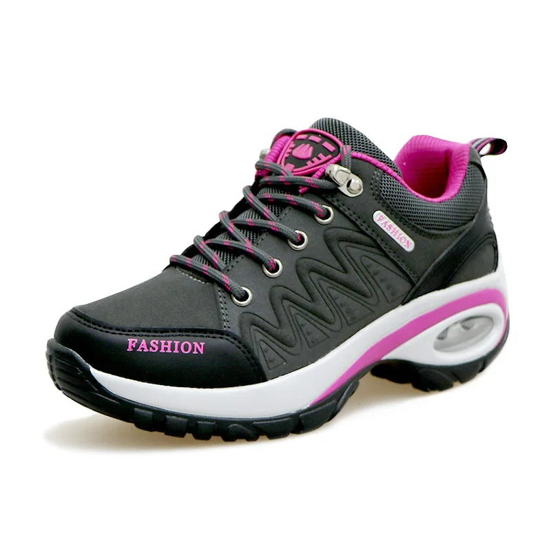 HiSneakers® rozerode paarse dames orthopedische wandelschoenen