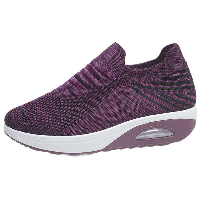 HiSneakers grijze ademende lichtgewicht comfortabele Arch fit sneakers