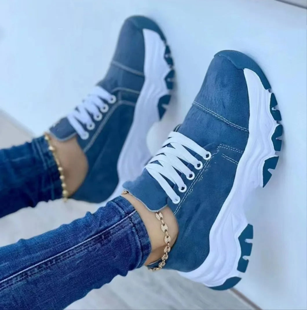 HiSneakers® contrasterende kleurblok dames orthopedische wandelschoenen