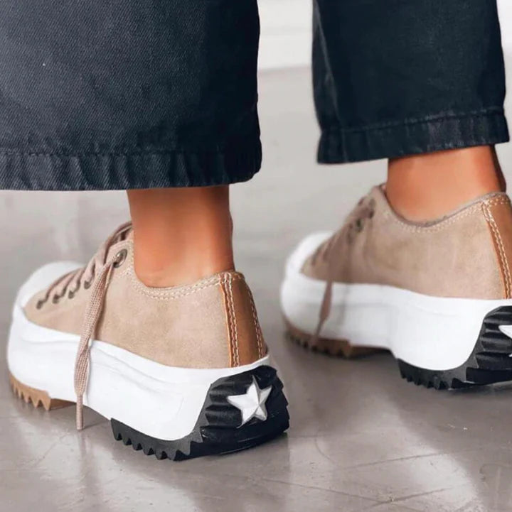 HiSneakers Leren Slip On Dames Sneakers Met Orthopedische Zolen