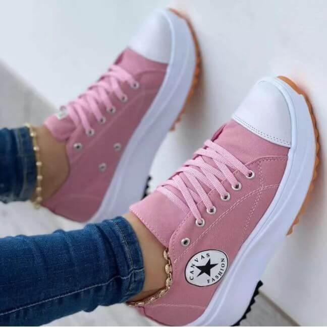 HiSneakers Canvas Dames Sneakers | Stijlvolle En Comfortabele Canvas Dames Sneakers