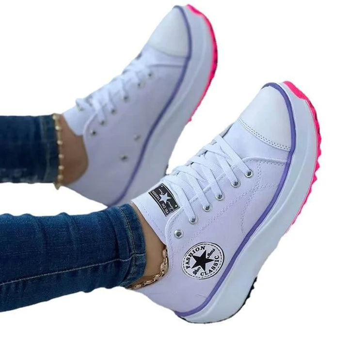 HiSneakers Canvas Dames Sneakers | Stijlvolle En Comfortabele Canvas Dames Sneakers