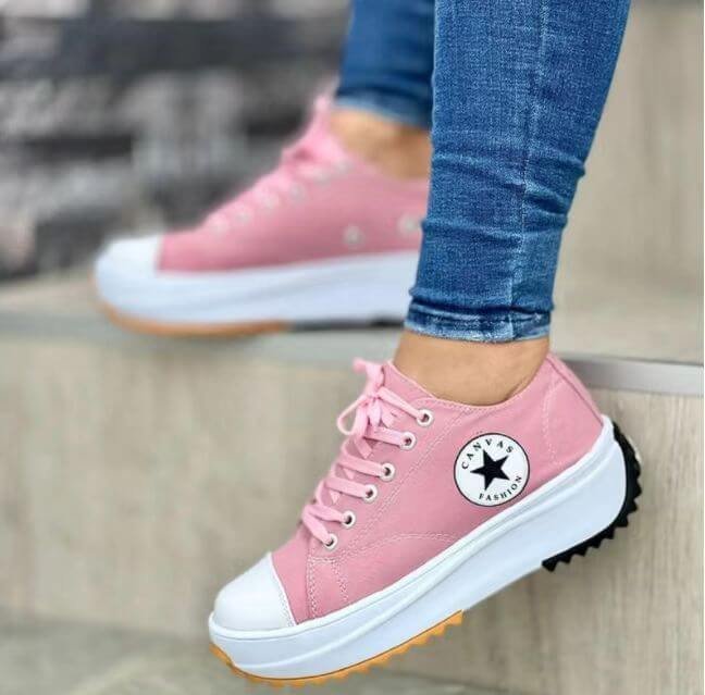 HiSneakers Canvas Dames Sneakers | Stijlvolle En Comfortabele Canvas Dames Sneakers