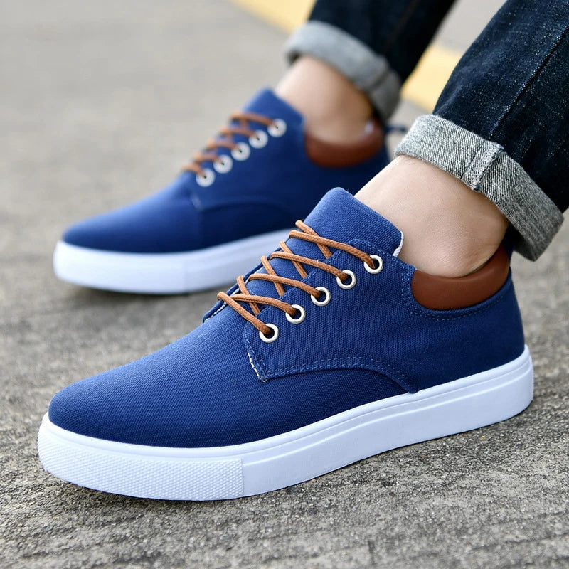 Martin Casual Canvas Sneakers voor Heren - Veterschoenen Lage Top