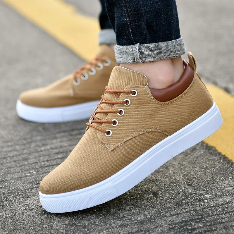 Martin Casual Canvas Sneakers voor Heren - Veterschoenen Lage Top