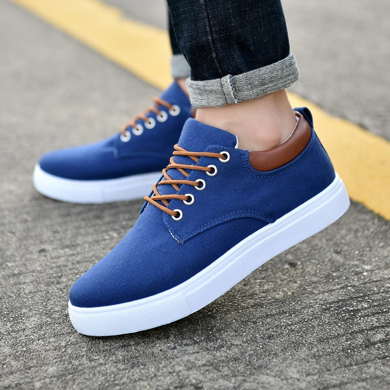 Martin Casual Canvas Sneakers voor Heren - Veterschoenen Lage Top