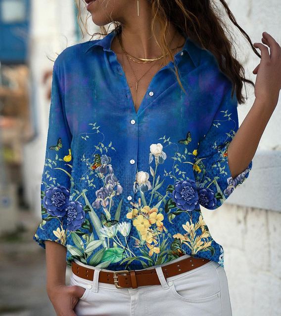 MonAmi Zomer Blouses voor Dames met een Gestreepte Print